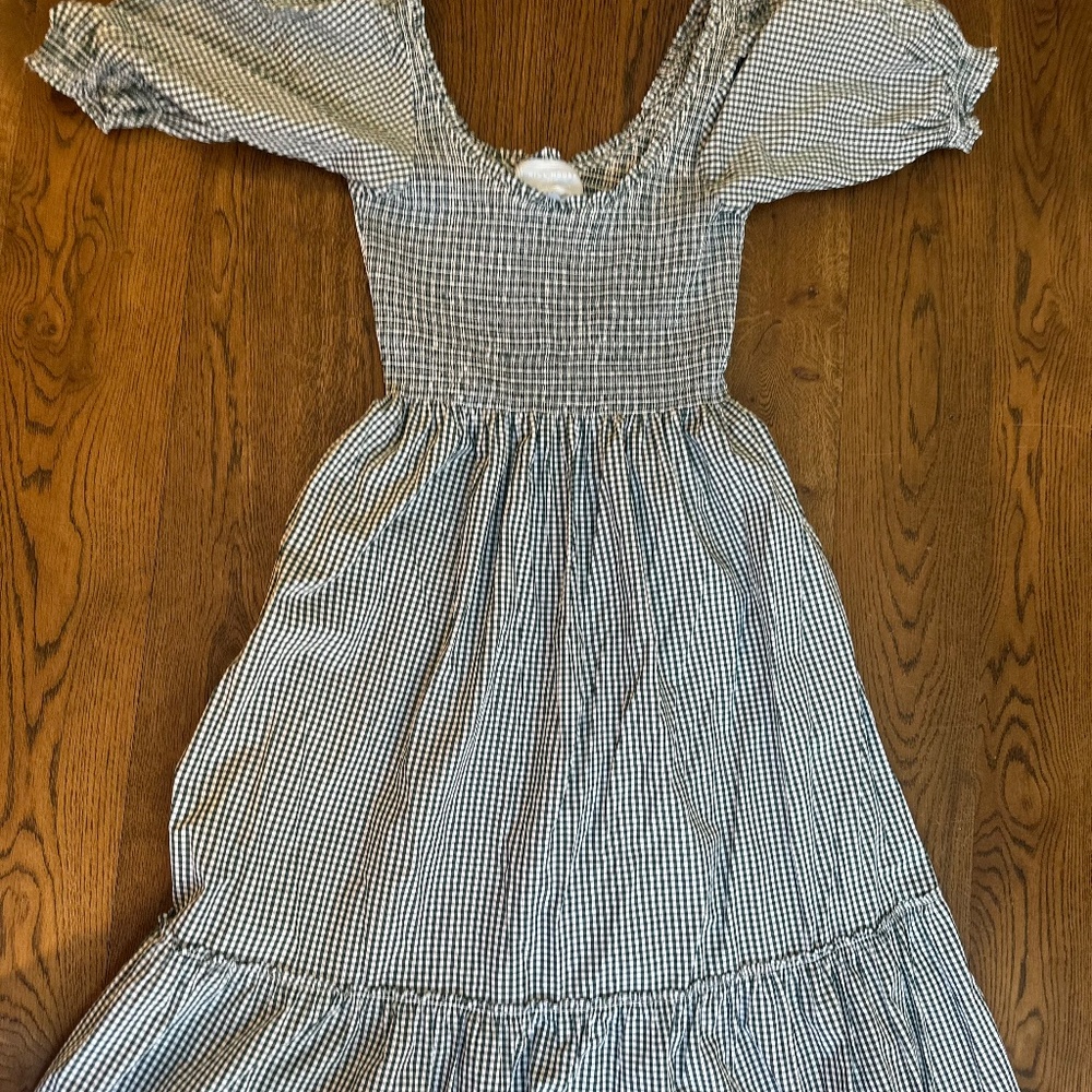 Hill House -Nap Dress The Louisa Emerald Gingham